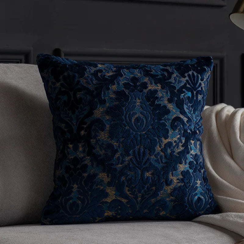 45x45/50x50cm Luxury Cut Velvet Sofa Pillow Cover Modern Nordic Cushion Case Living Room Villa Model Room Matching Velvet Back
