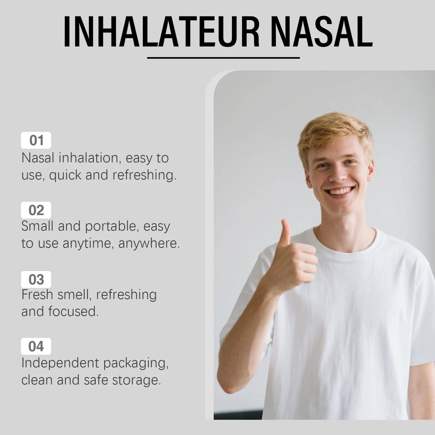 Hot seller Men's Nasal Suction Stick Mild, Nourishing, Cooling and Comfortable Daily Body Care Nasal Suction Stick for Boys-k5*m