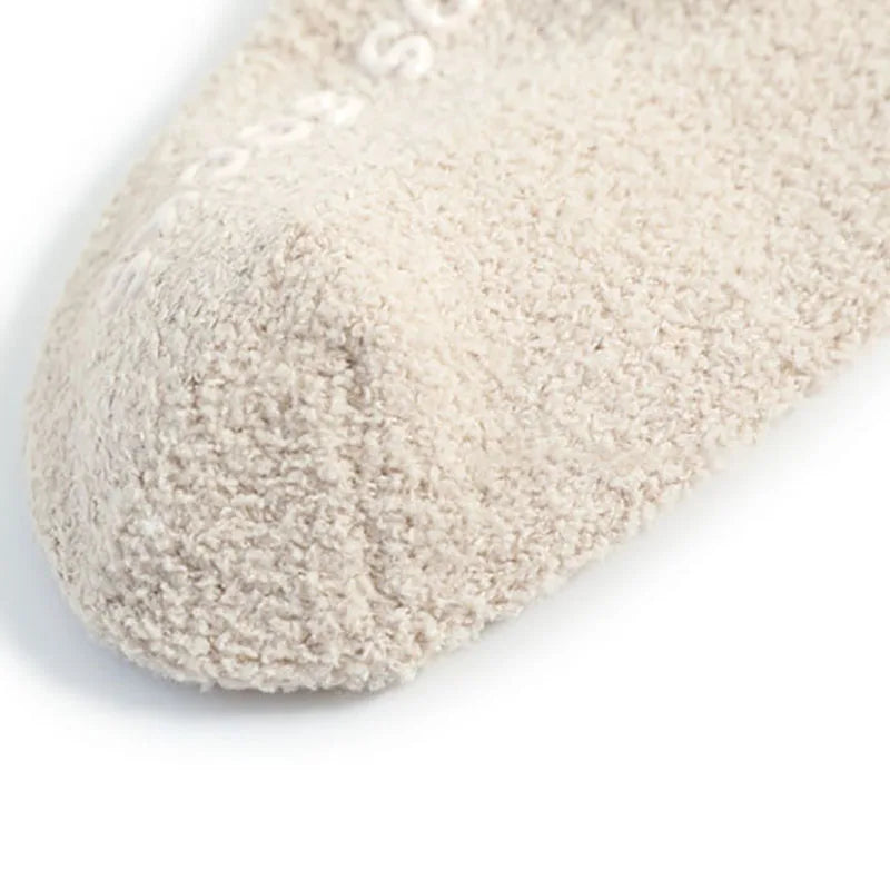 5 Pairs Winter Unisex Kids Baby Socks Infant Patchwork Non-slip Tube Socks Cotton Thick Warm Fleece Newborn Baby Stockings