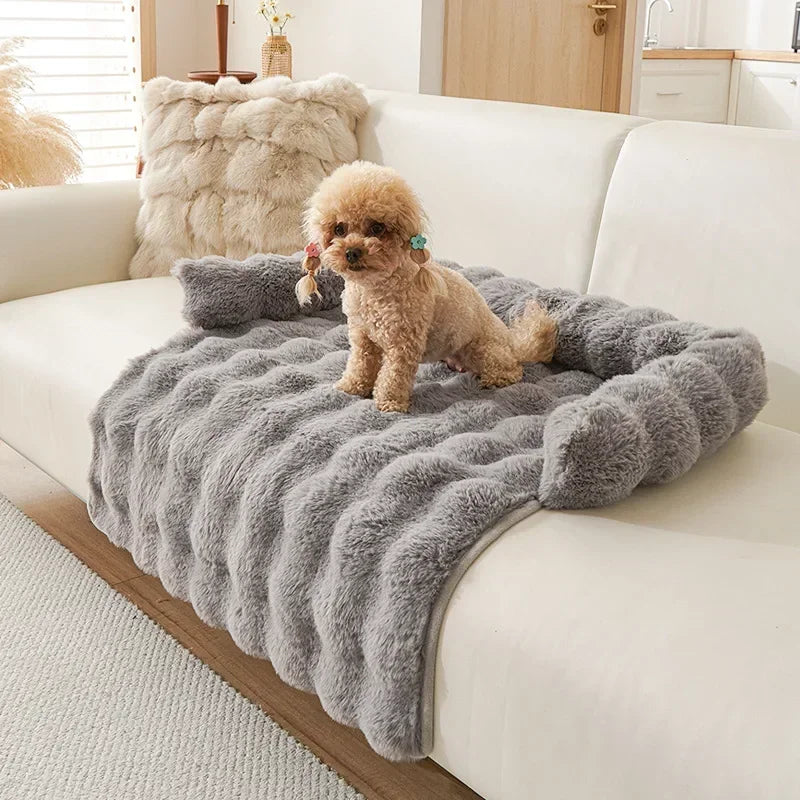 1PC Winter Warm Dog Bed Mats Super Soft  Plush Pet Blanket Pad Mat for Small Dogs Plush Neck Pillow Cat Nest Travel & Indoor
