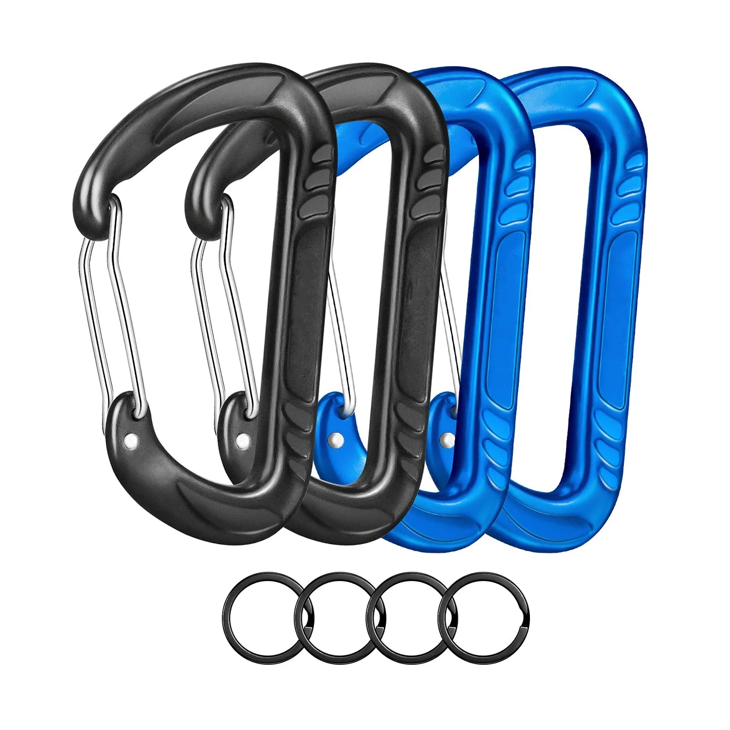 15KN Heavy-Duty Wiregate Carabiner for Camping Hiking Hammocks Backpacking Dog Leash - Durable Multi-Purpose