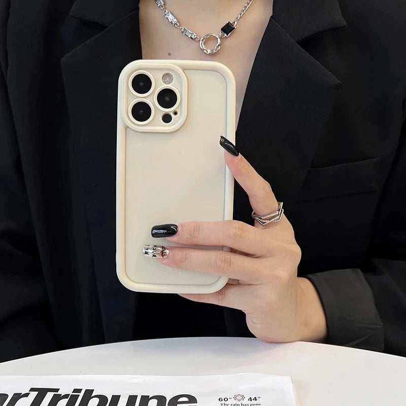 Luxury Candy Color Soft TPU Case For iPhone 17 Air 16 14 15 Pro Plus 13 12 11 Pro Max 16e Shockproof Silicone Phone Cover Fundas