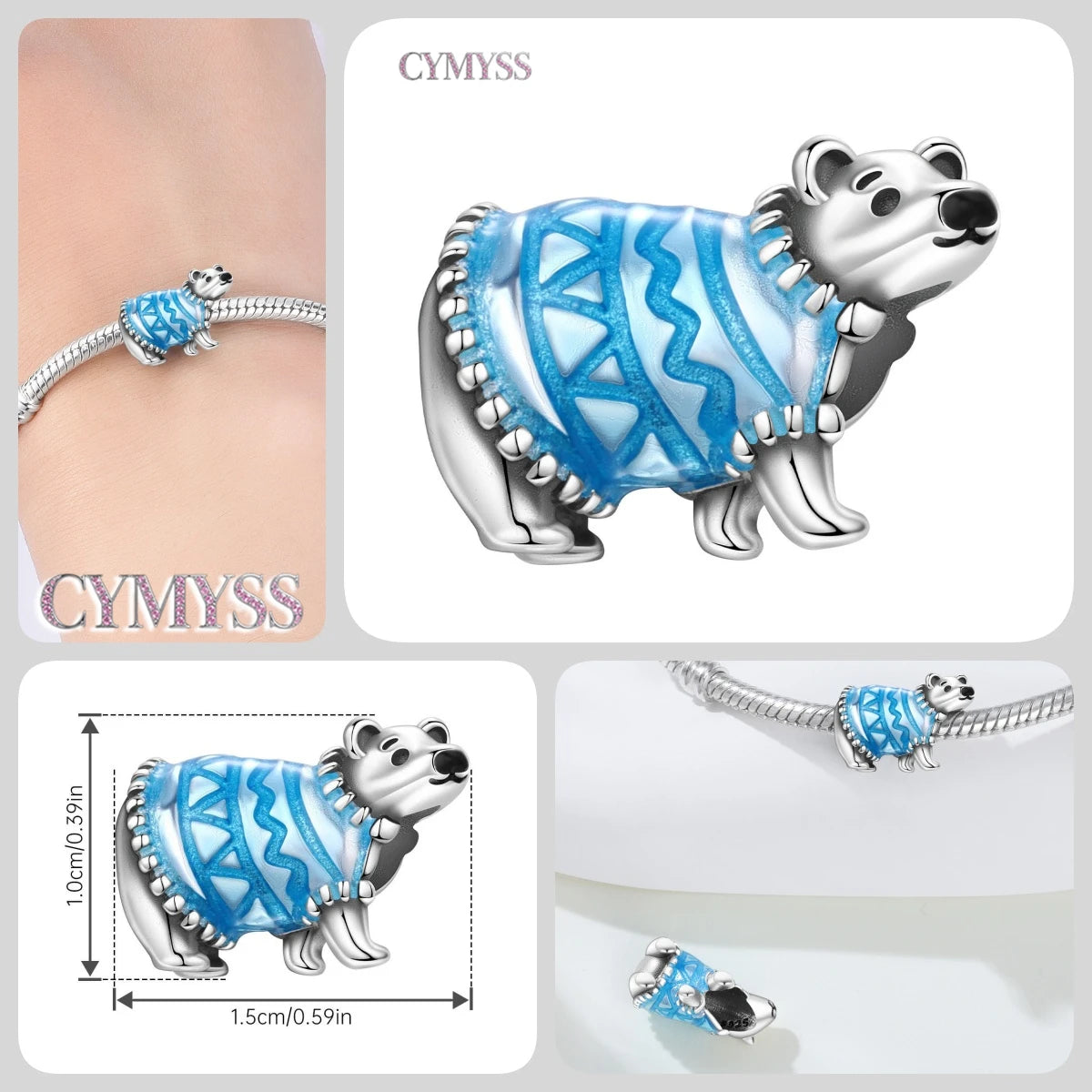 925 Sterling Silver Cute Pet Animal Lion King Pendant DIY Jewelry Beads for Women Bangle Bracelet Necklace Birthday Party Gifts