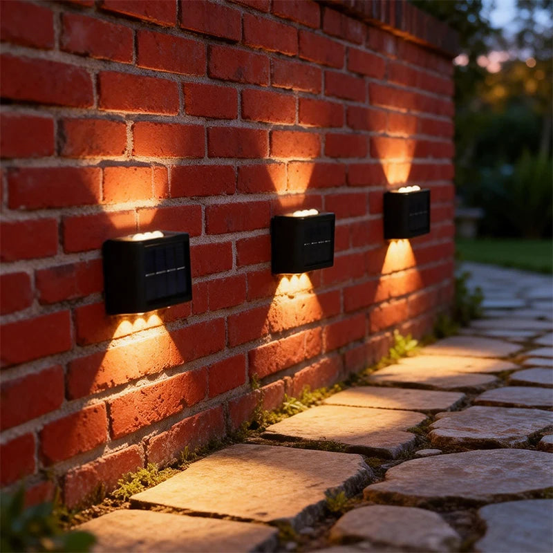 2PCS,Solar LED Lights, Outdoor Lights, Smart Light Sensors and Automatic Switches, Ideal for Courtyards and Hallways