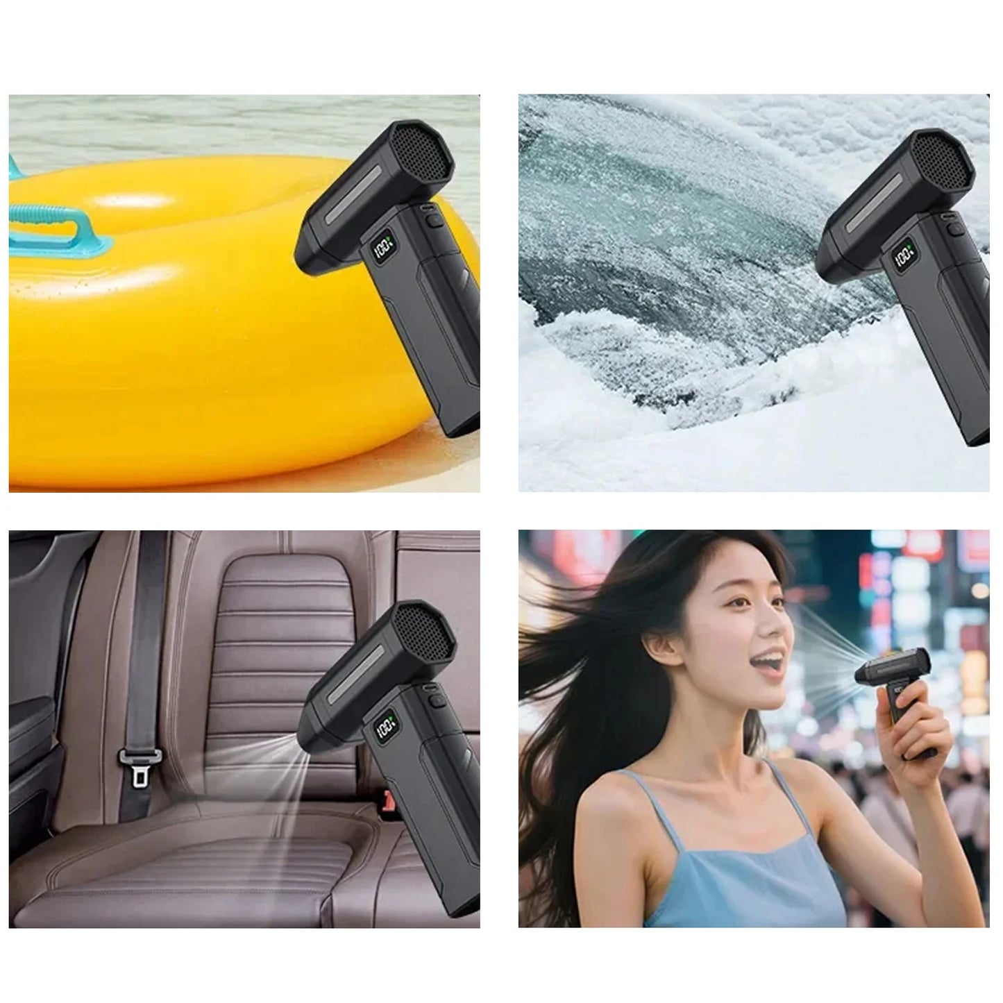  Compressed Air Duster 5-Speed Handheld Portable Dust Blower Electric Dryer Screen Display Rechargeable 100000RPM Powerful Tool