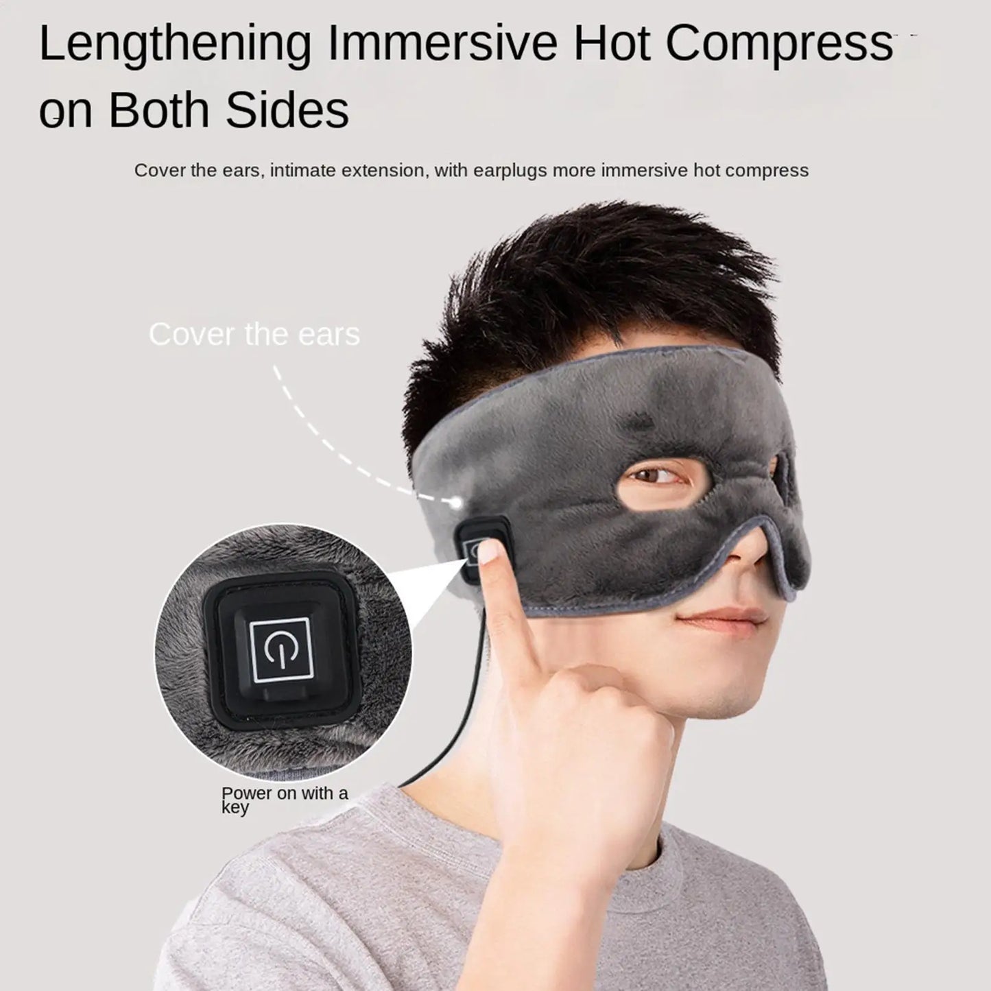 Sinus Heating Pad Adjustable Temperature USB Powered Heated Relief Mask Pain Pressure Tension Hot Compress Eye Therapy