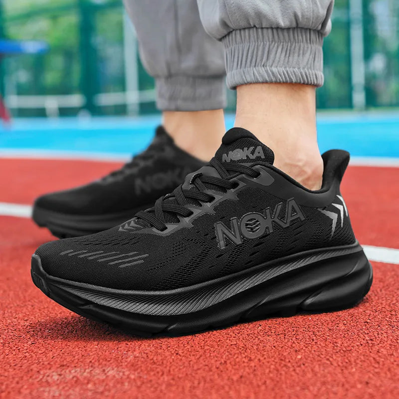 Men's Running Shoes Jogging Breathable Mesh Cushioning Non-Slip Outdoor Shoes Couple Trainer Race Sneakers