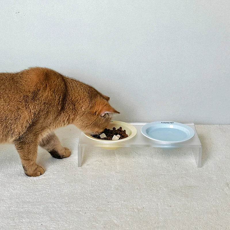 【E】Ceramic Pet Cat Bowl Pet Drinking Water Feeding Bowl Ceramics Cat Food Dog Food Utensils Cat Dog Pet Supplies Accessories