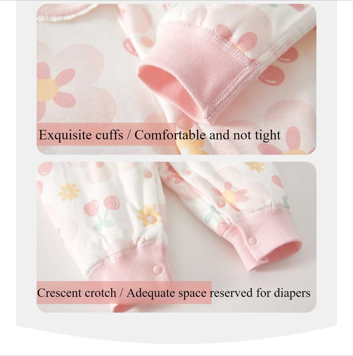 Newborn Baby Cotton Bodysuit Long-sleeved Thickened Cute Printed Lapel Bodysuit Boys And Girls Comfortable Warm Bodysuit