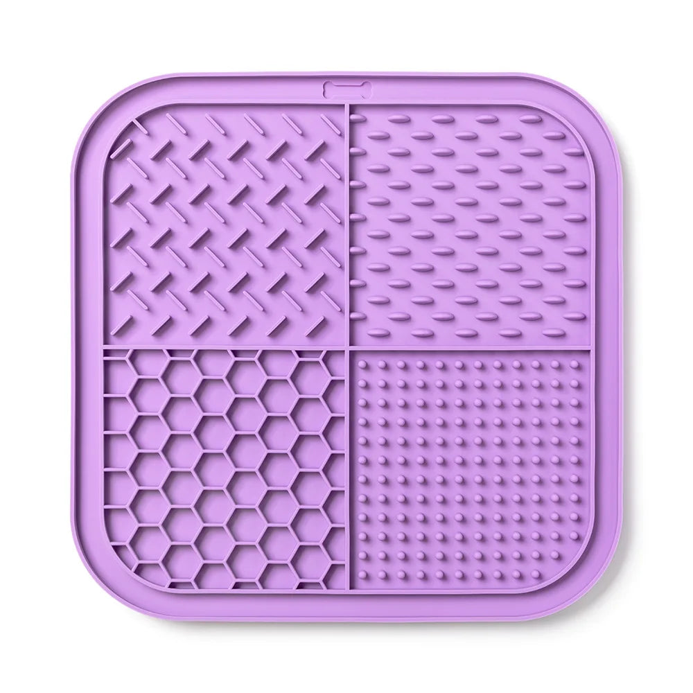 Pet Lick Mat for Dogs Cats, Anti-slip Anxiety Reducer Lick Tray,  Anxiety Relief Feeding Pad for Bath Grooming Distraction