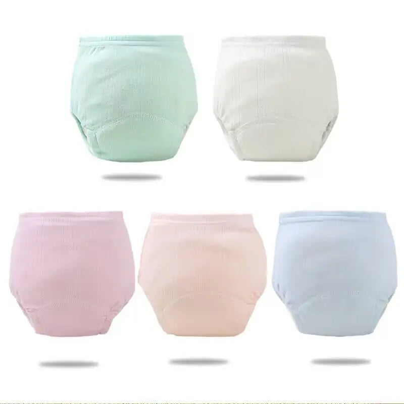2/3/4/5/8Pc Baby Potty Toilet Training Pants Nappies Cartoon Boys Girls Underwear Cotton TPU WaterProof Panties Reusable Diapers