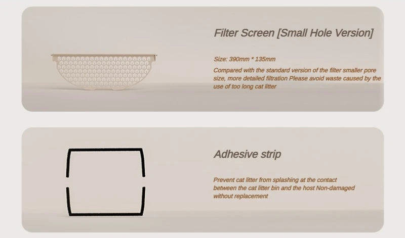 PetSnowy Cat Toilet Complete Set of Accessories Toilet Box/mat/Filter Mesh/Rubber Strip/Charger/Cat Litter Ball Compartment