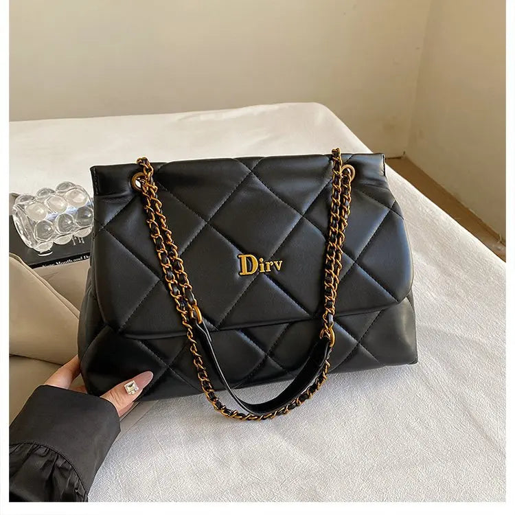 Square Vintage Leather Crossbody Bag Women Handbag Designer Shoulder Tote Purse Classic Diaper Bag
