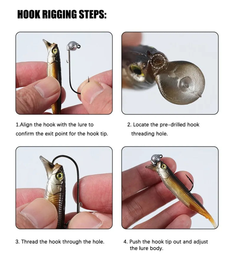 Competition Edition Floating TPE Soft Bait 2.5" 3" Midosto Wacky Rig Lure Rolling Action for High-Pressure Fishing for Bass Pike