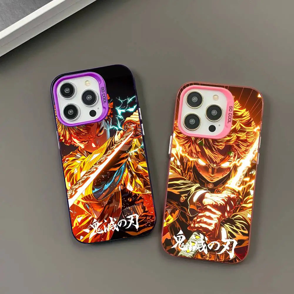 D-Demon Zenitsu S-Slayer Phone Cases For iPhone 17 16e 15 14 13 12 11 Plus Pro Max ProMax Colorful Covers