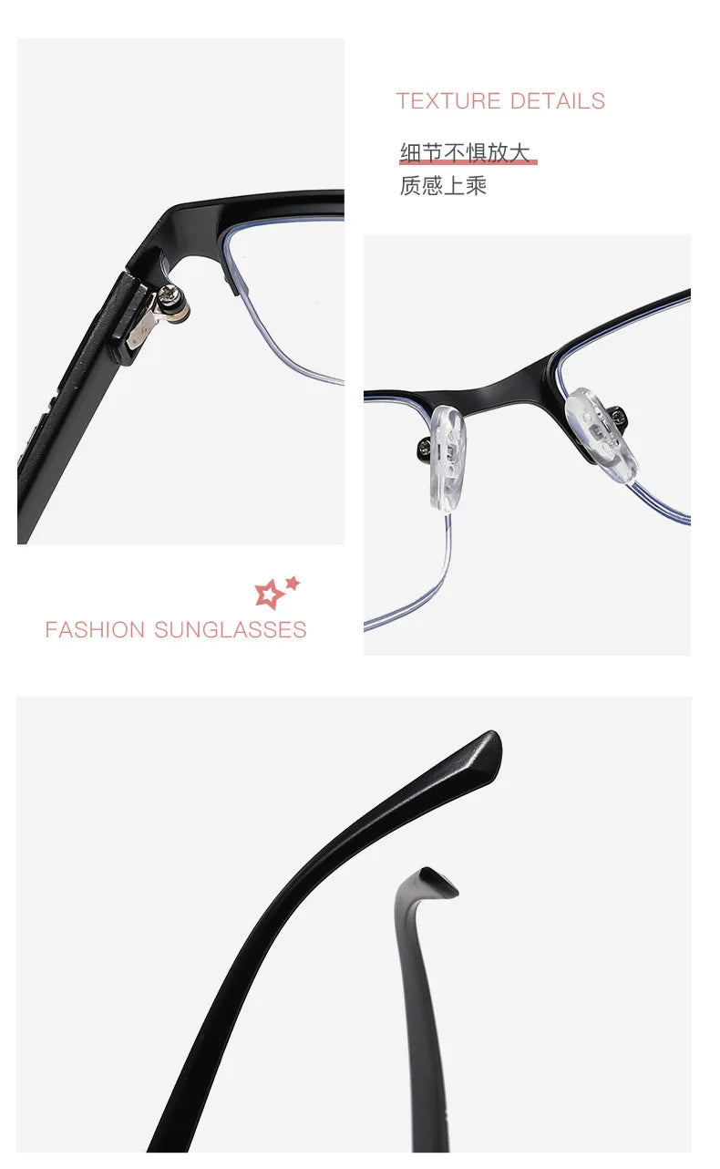 1PCS Progressive Multifocal Reading Glasses 2026New Man Woman Half-Frame Photochromic Reading Eyeglasses Versatile Outdoor Reade