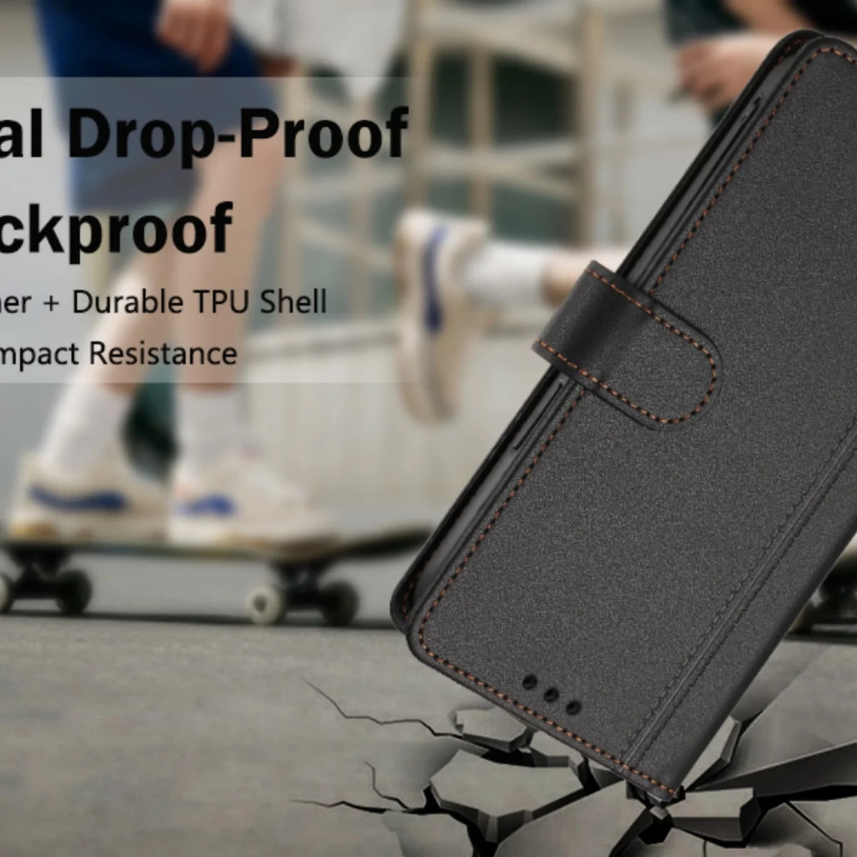 Luxury Premium Leather Wallet Case For iPhone 17 16 15 14 13 12 17 Pro Max Plus Air 17e 16e Wallet Card Slot Magnetic Flip Cover