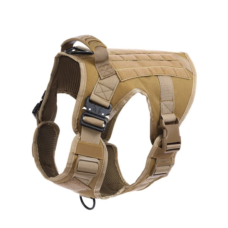 Tactical Dog Harness, Adjustable No-Pull Handle Service Vest Heavy Duty Pet Large Breed,  Dog Vest for Training Hunting Walking