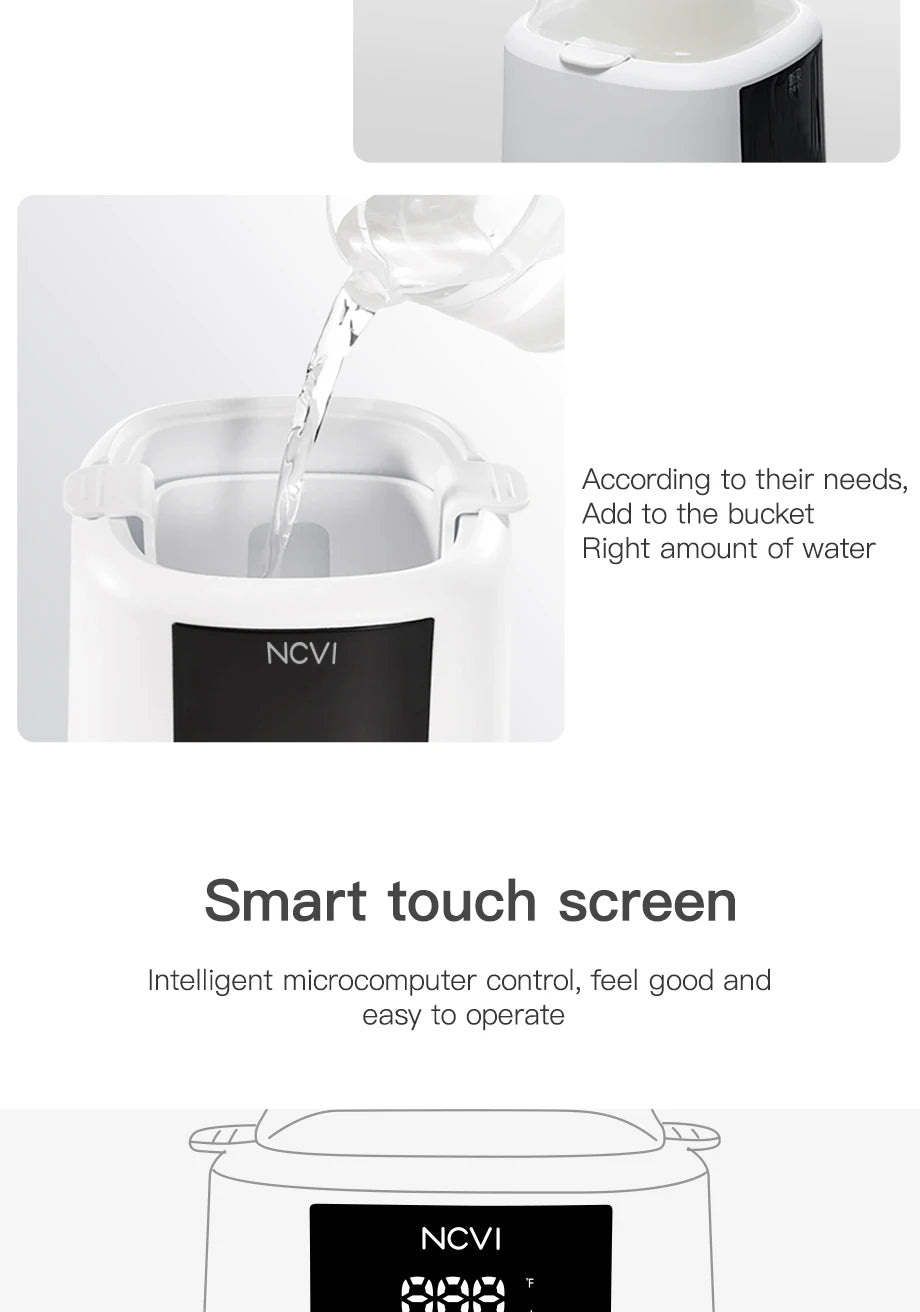 NCVI Baby Bottle Warmer, Milk  Fast Heating & Defrosting Food Heater and Steam Sterilizer with LCD Display,Timer