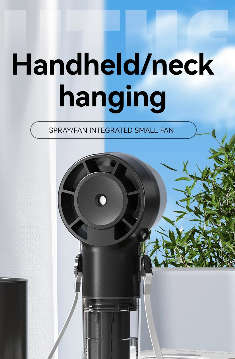 HOMEFISH Handheld Misting Fan Portable Mister Fan  Rechargeable Spray Water Mist Fans Mini Cooling Mister Fans with 4 Speed Wind