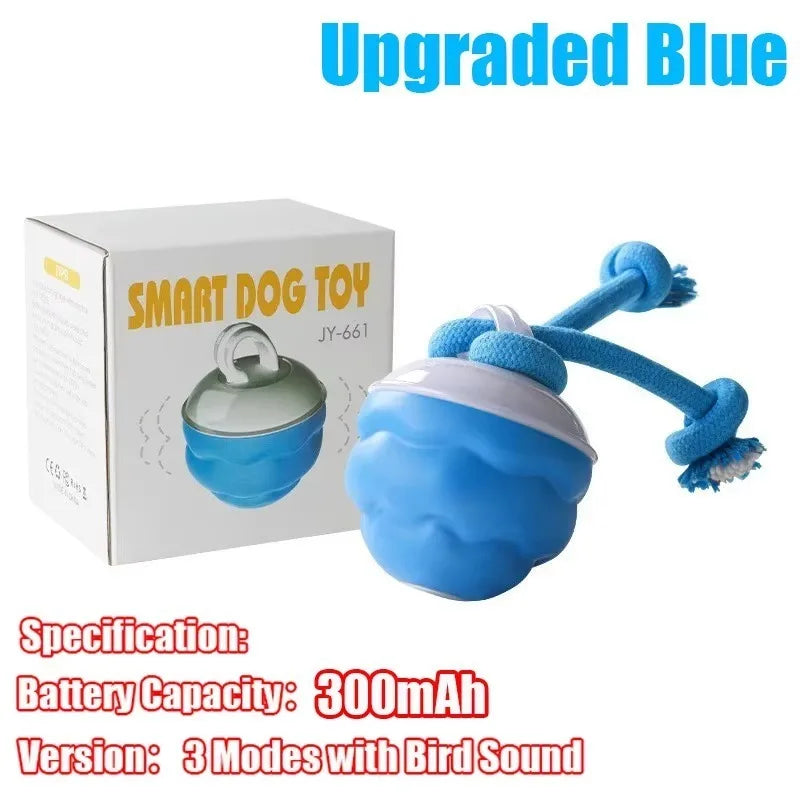 Smart Dog Toy Ball Electronic Interactive Pet Toy Moving Ball Rope USB Automatic Moving Bouncing for Puppy Chew Products