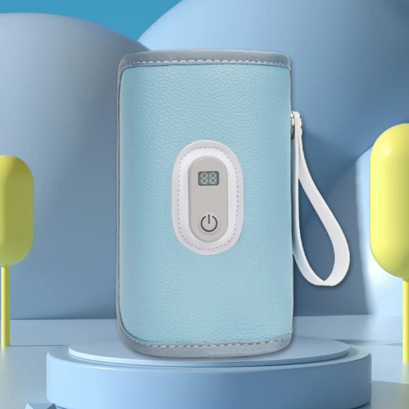 USB Charging Feeding Bottle Heater Heating Sleeve Milk Warmer 5 Temperature Adjust Insulated Breastmilk Warm Bag