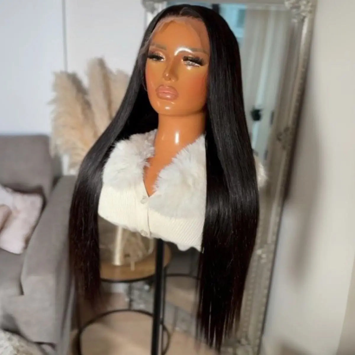 Silky Soft Straight 13X4X1 Lace Front Part Full Wig For Mother Gifts Preplucked With Baby Hair Bleach Knot Cosplay Daily Party