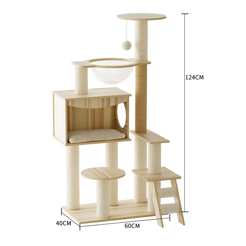 Cat climbing frame, cat villa, cat nest, cat scratching board, cat tree, pet cat toy, pet spacecraft, universal for all seasons