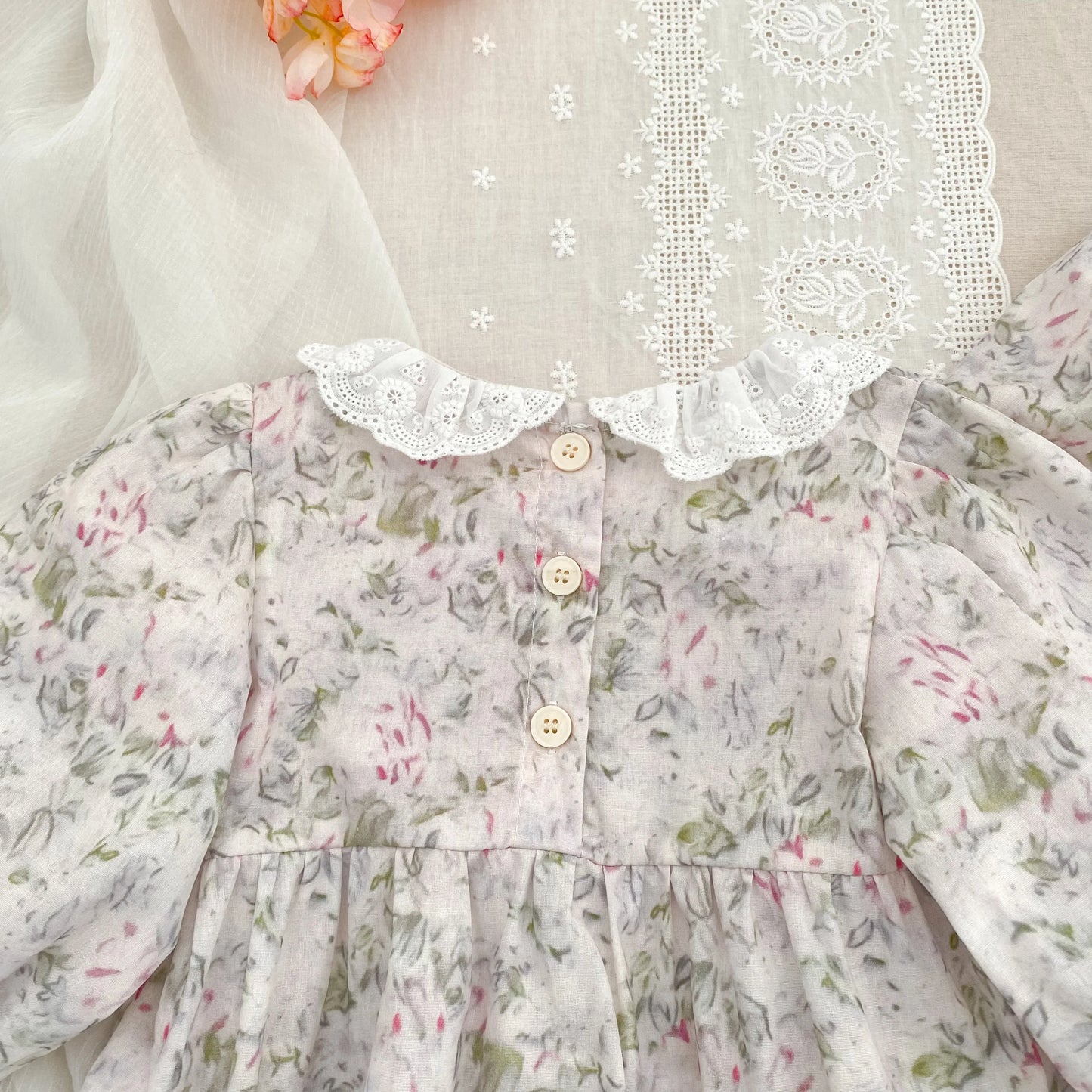 0-6Y Family Sister Matching Flower Dress Newborn Baby Girl Jumpsuit Sisters Clothes Princes Cotton Baby Dress Autumn Baby Dress