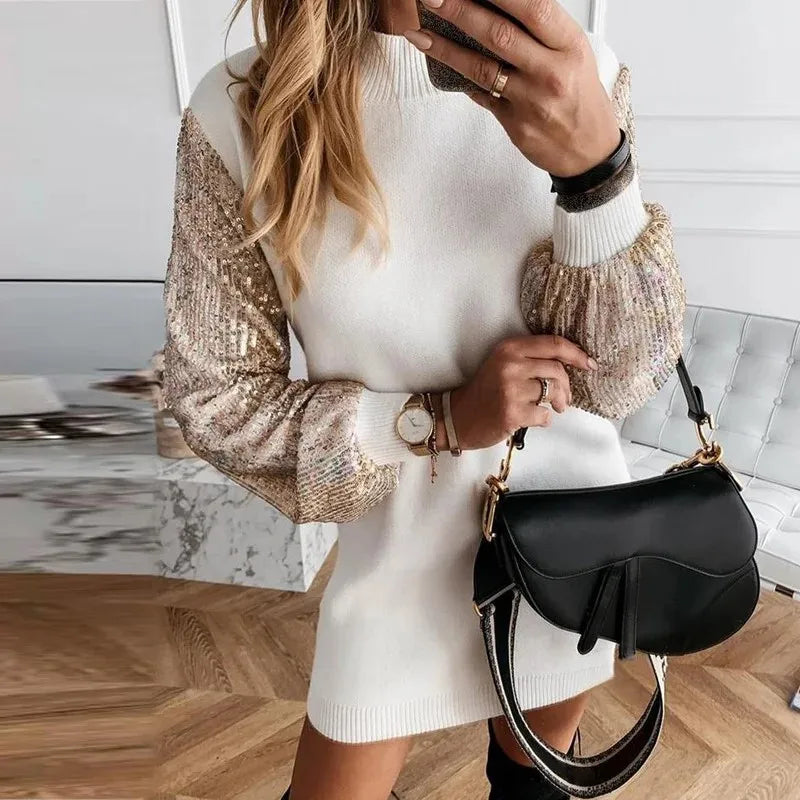 Wholesale 43 Stlyes Women Dress,2024 Spring Sexy Sequins Party Dress,Ladies Autumn Winter Fashion Long Sleeve Office Dress
