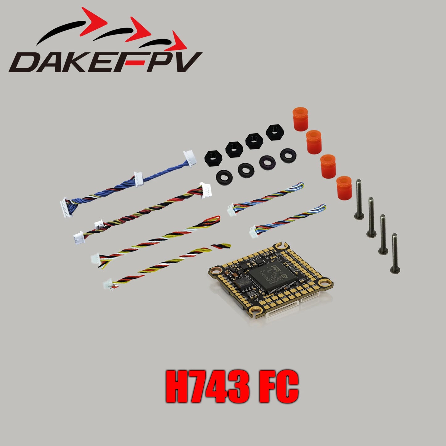 DAKEFPV H743 100A/120A stacked ICM42688P H743 flight control module BLHELI_S 120A 4-in-1 ESC 30.5X30.5 millimeters.