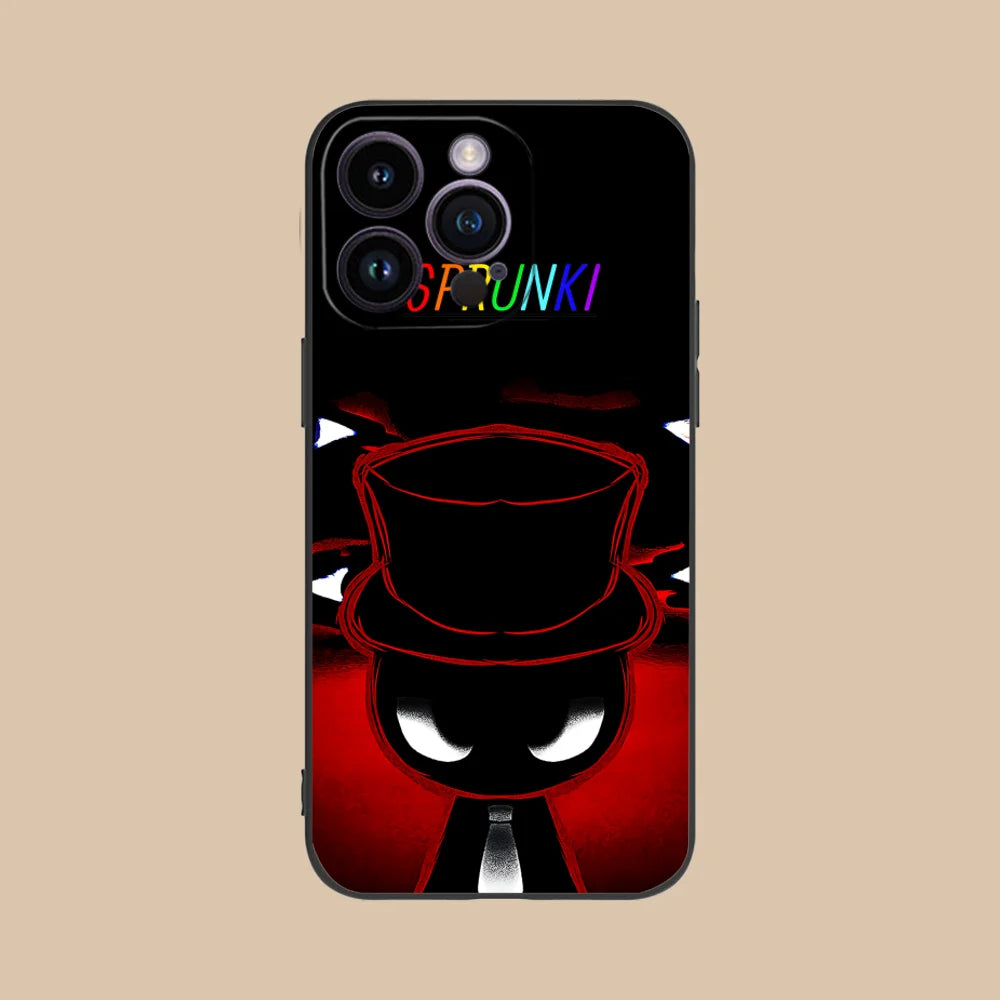 Funny Cartoon Sprunki Pattern Phone Case For iPhone 17 16 15 14 13 12 11 Pro Max Mini SE 7 Plus 17E Shockproof Non-Slip Cover