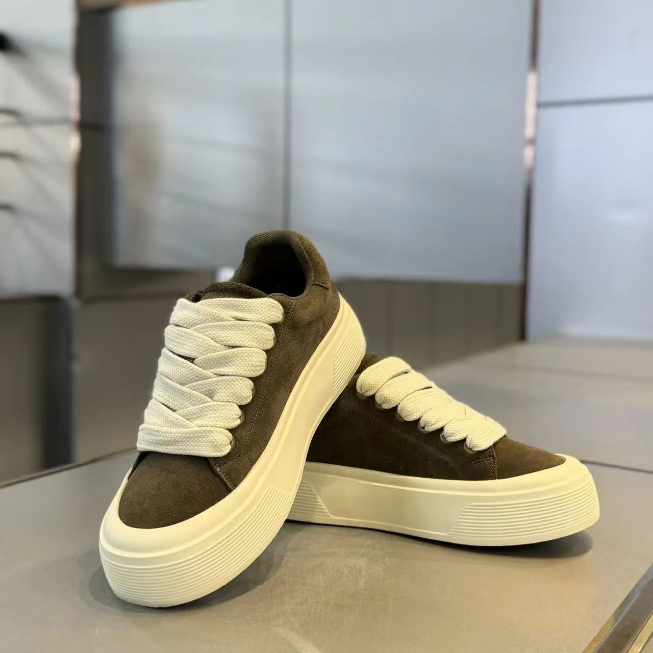 Men Vulcanized Shoes 2025 Autumn Outdoor Fashion Running Shoe Casual Sneaker Thick Sole Anti Slip Sport Shoes Zapatos Hombres