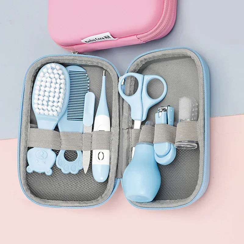 Cleaning Set Child Care Nail Clippers 8PCS Comb Massage Soft Bristle Brush Set Kit