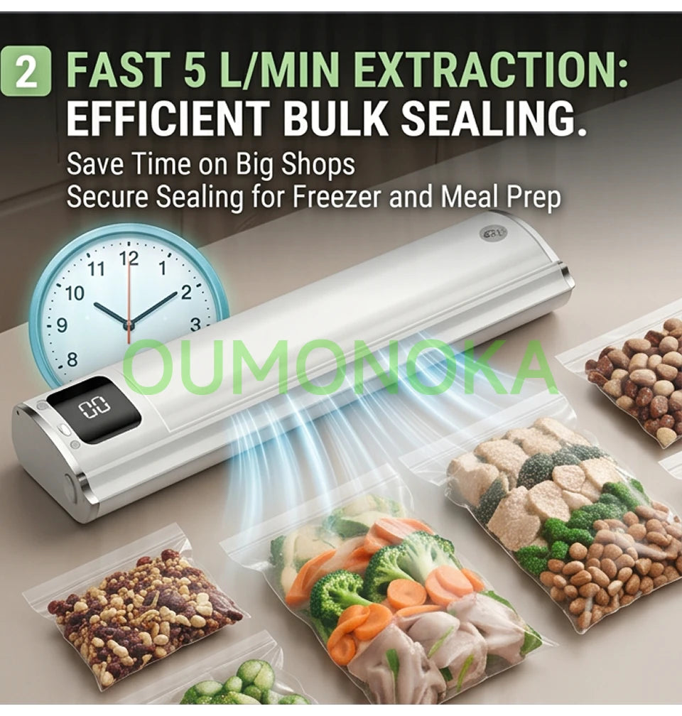 Portable Vacuum Sealer for Food Kitchen Gadgets Degasser Home Appliance Compressor Plastic Bag Sealer Vacuum Packaging Machine