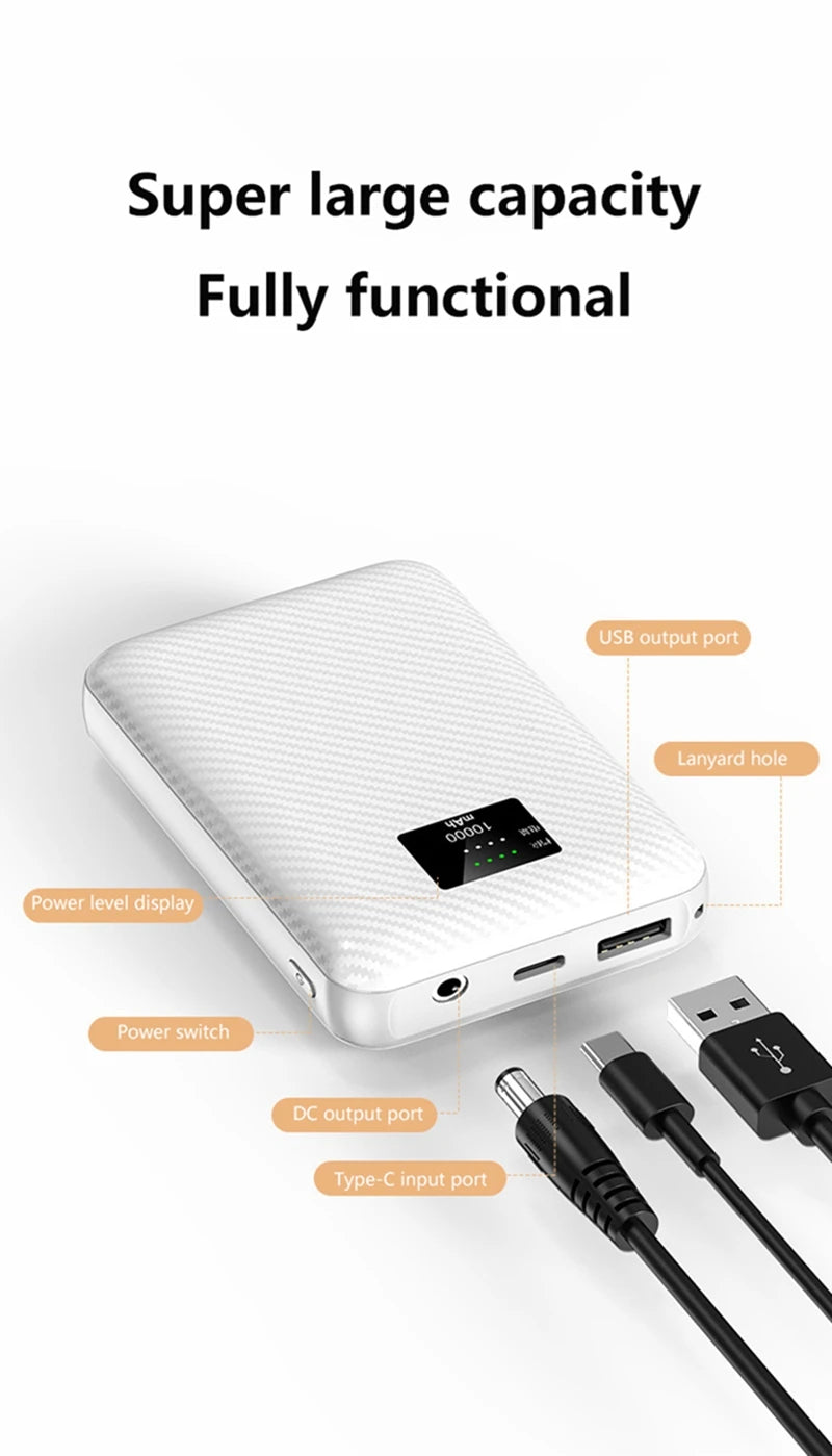 Lenovo Power Bank 40000mAh Portable Heating Mobile Power Supply for Heating Vest Jacket Gloves Electric Heating Equipment DC