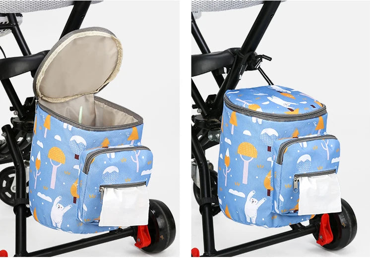 Stroller Organizer Bags Mummy Large Capacity Travel Hanging Bag Bottle Holder Pram Diaper Bags Baby Stroller Accessories