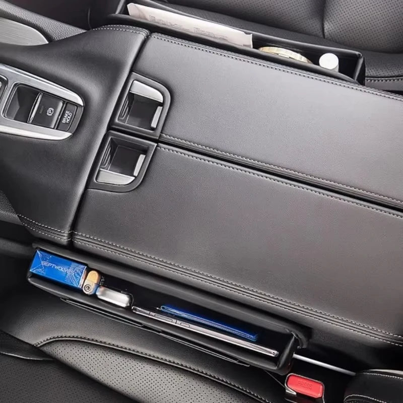 1 pair Universal Car Seat Gap Organizer Auto Console Side Pocket Seat Crevice Storage Box Interior Accessory