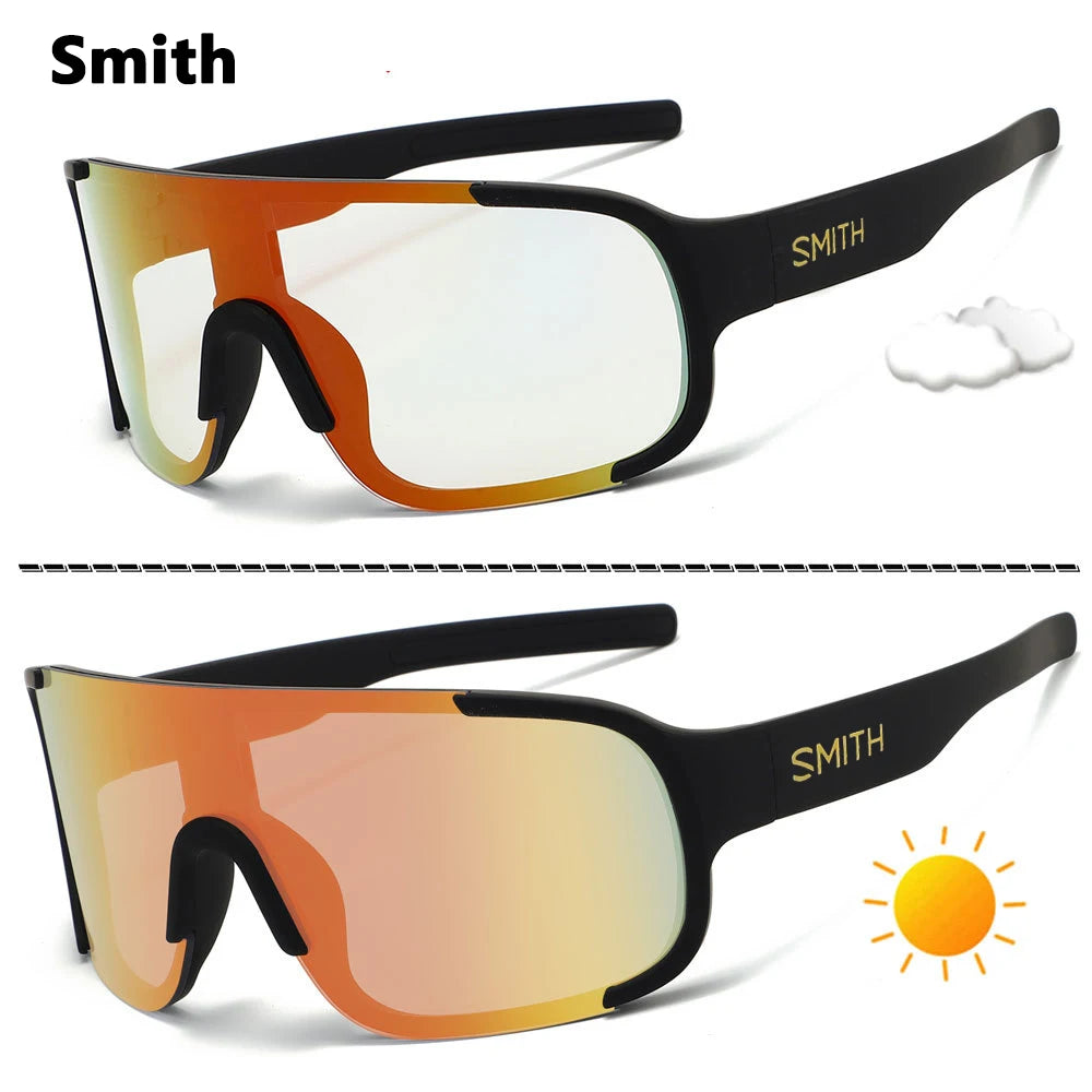 Smith Dual-purpose dual-purpose color-changing cycling glasses.Baseball Outdoor SportsRunning Marathons Cycling Goggles Gear