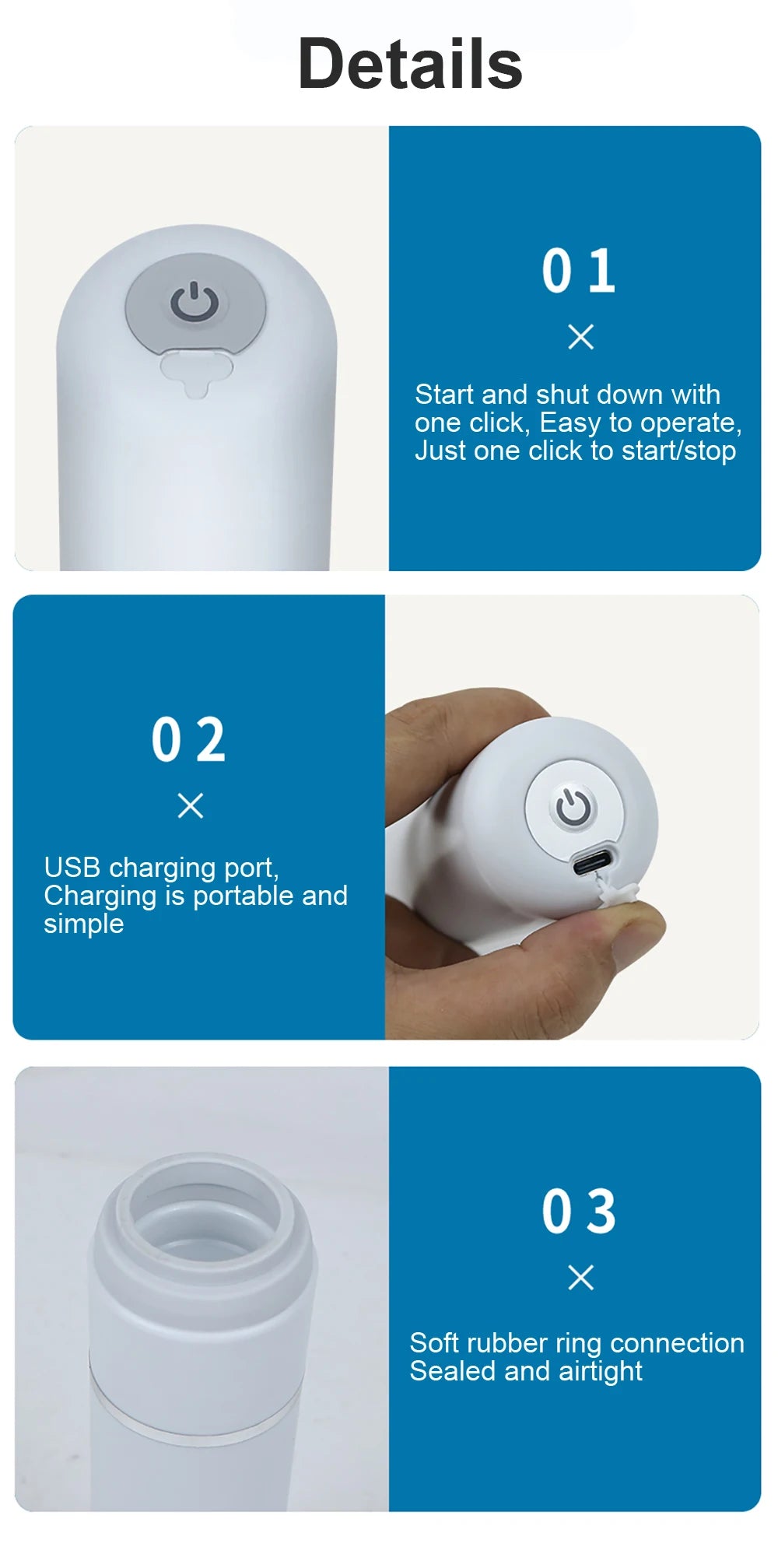 Vacuum Sealer Pump Electric Air Pump for Food Fresh-Keeping Vacuum Sealed Storage Bag Automatic Vacuum Compression Machine