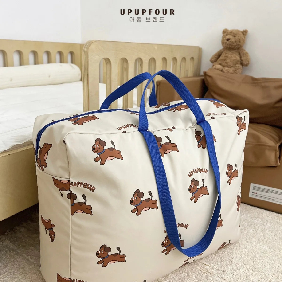 Large Capacity Quilt Storage Bag Baby Items Waterproof Mommy Travel Bag Family Clothing Diapers Organizer Cute Kids Storage Bag