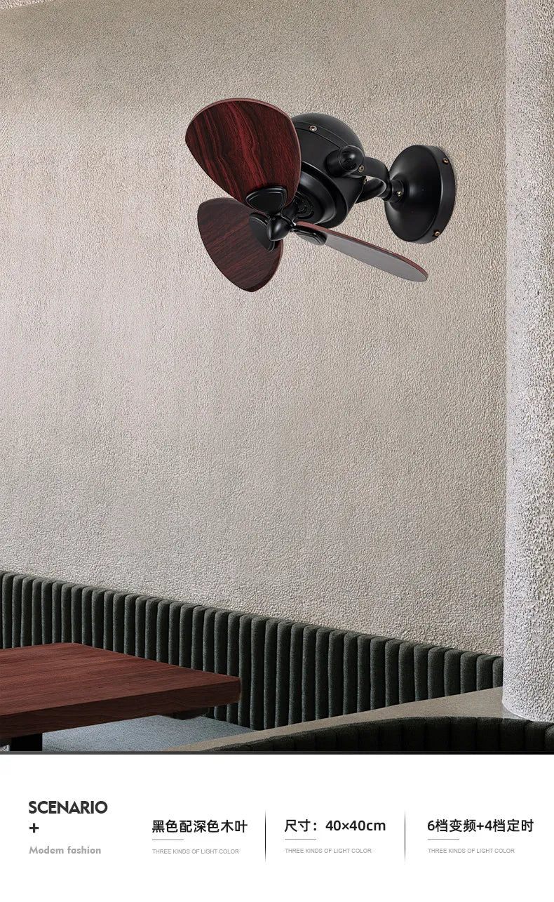 Creative Shaking Head Ceiling Fan 16 Inch Mini Living Room Bar Balcony Corridor Ceiling Wall Dual Purpose Fan Wall Mounted Fans
