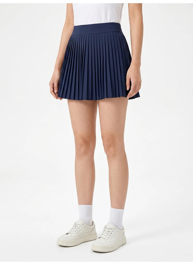BIVIGAOS Summer Fashion High Waist Sport Short Skirt Women Youthful Cute Mini Skirt Safety Shorts Accordion Pleated Tennis Skirt