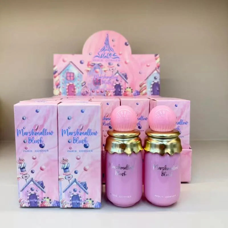 Fashion Elegant Sweet Marshmallow Blush Perfume Eau de Parfum Spray for Women Long Lasting Floral Fruity Gourmand Scent