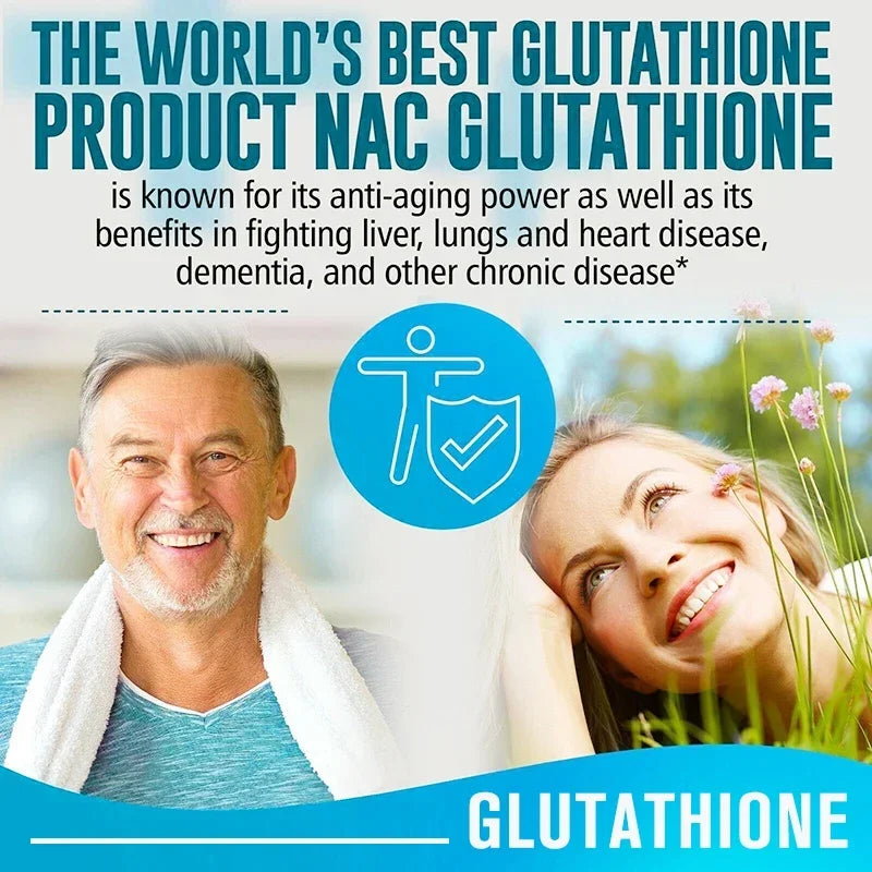 Glutathione & NAC Detox Formula Capsules, Supports Antioxidant Protection, Liver Function, Skin Brightening & Immune Balance