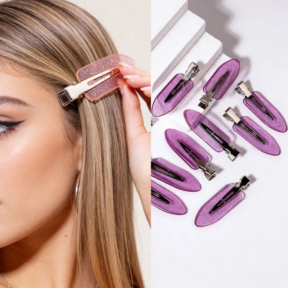 10pcs Transparent Seamless Hair Clips for Girls, Fashion Makeup & Facial Hair Styling Clips, Suitable for Real Hair Wigs