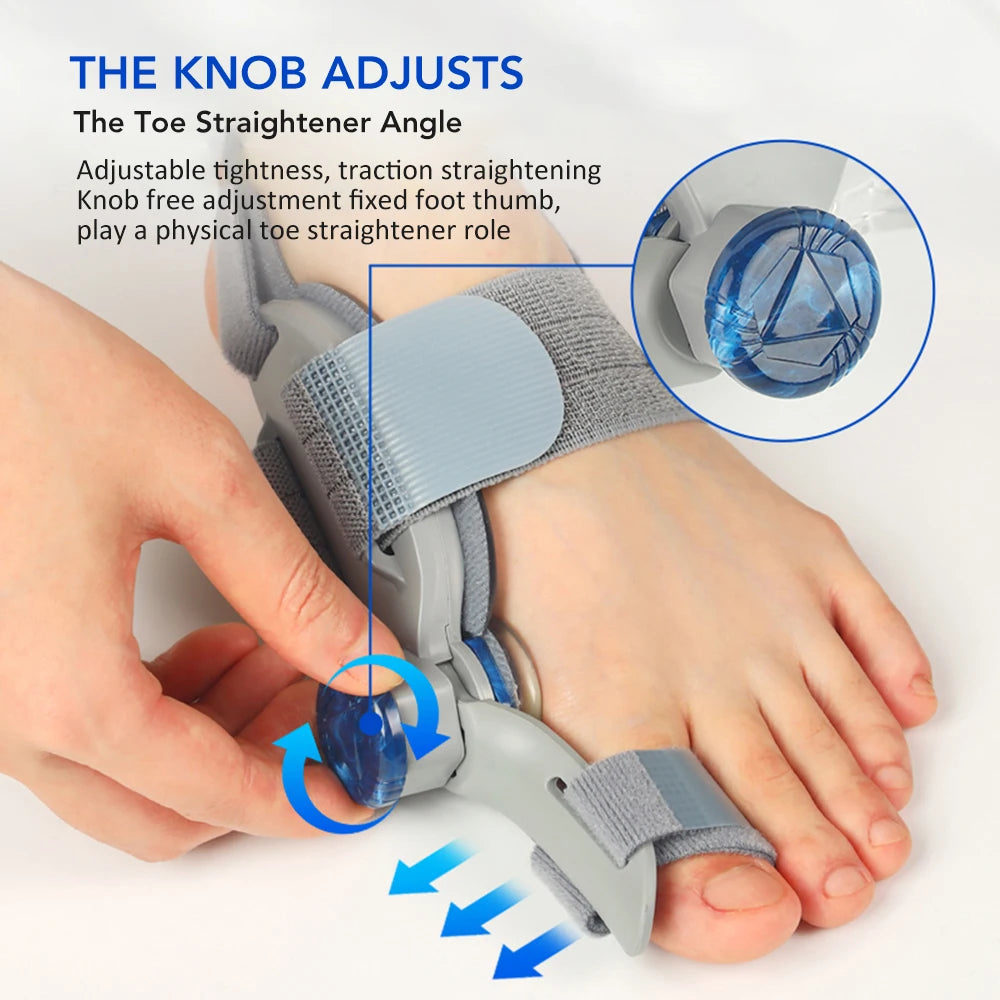 Bunion Adjuster Knob Adjustable Foot Hallux Valgus Braces Toe Straightener Pedicure Finger Toe Adjuster Unisex