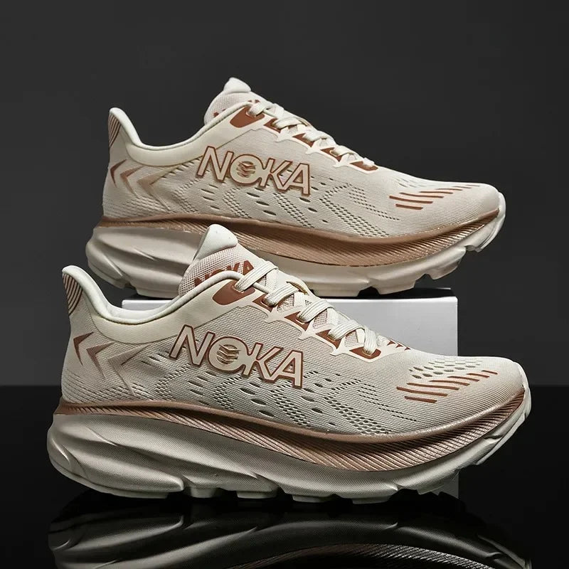 Men's Running Shoes Jogging Breathable Mesh Cushioning Non-Slip Outdoor Shoes Couple Trainer Race Sneakers