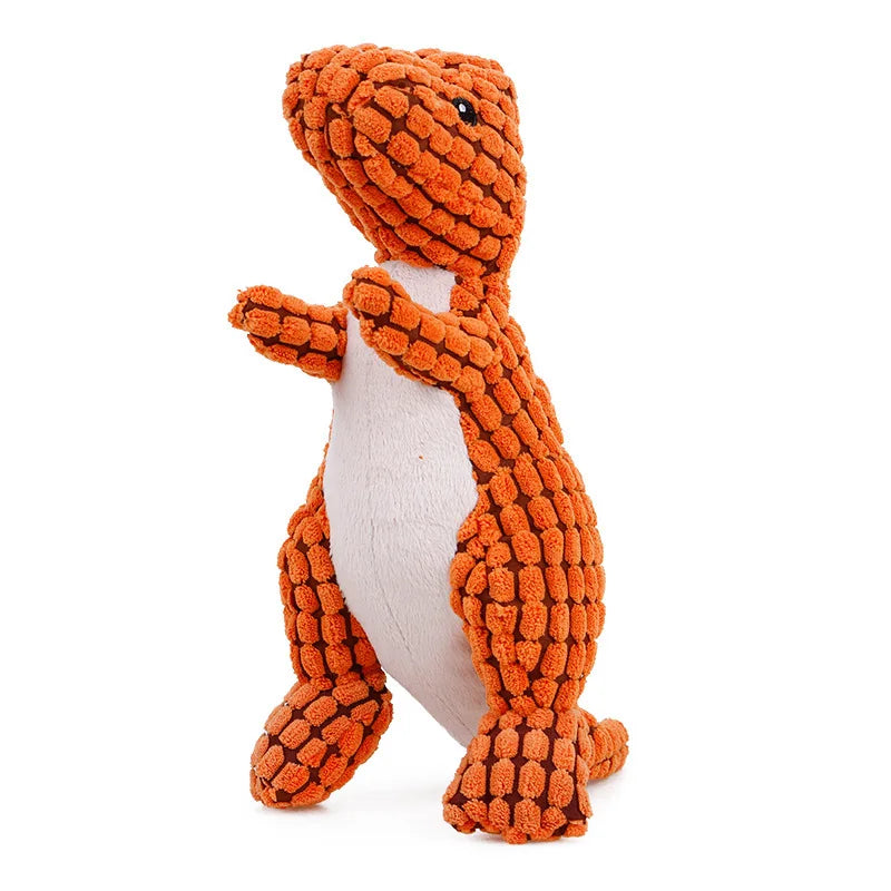 Plush Dog Toy Animals Shape Bite Resistant Squeaky Toys Corduroy Dog Toys for Small Large Dogs Puppy Pets Training Accessories