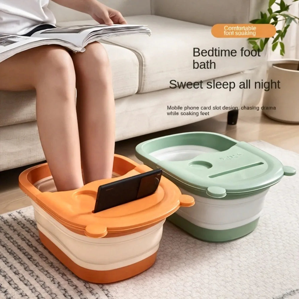 Large Collapsible Foot Soaking Tub Massage Spa Bath Tool for Home Relaxation Comfort